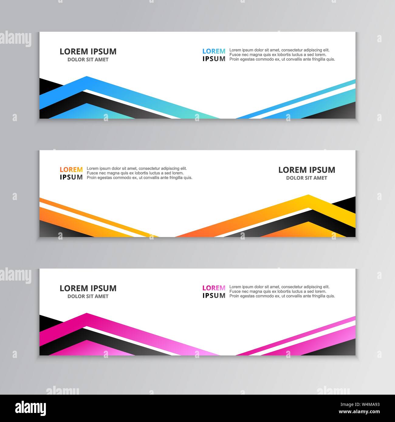 Business Banner Template, Layout Background Design, Corporate Geometric web  header or footer in gradient color Vector Stock Photo - Alamy