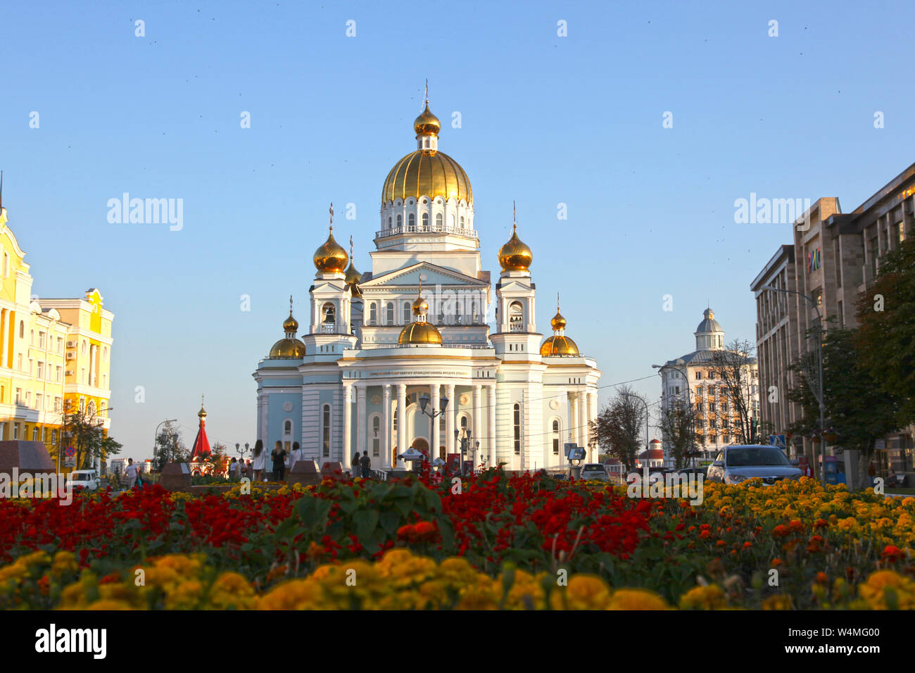 The cathedral of St. Warrior Theodor Ushakov in Saransk, Mordovia, Russia Stock Photo