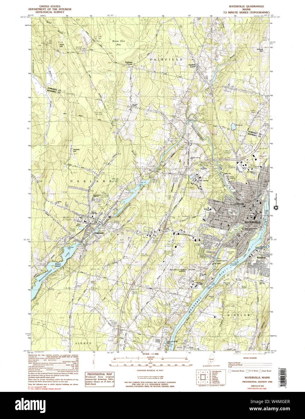 Map of waterville Cut Out Stock Images & Pictures Alamy