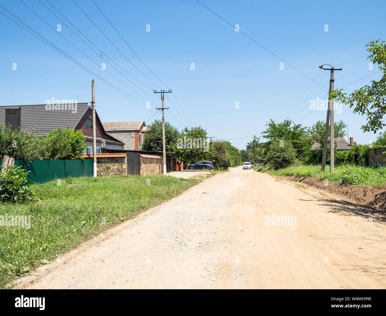 Travel To Kuban Region Of Russia Dirty Road On Centralnaya Street In Akhtyrka Village In Abinsky District In Kuban Region Of Krasnodar Krai Of Russi Stock Photo Alamy