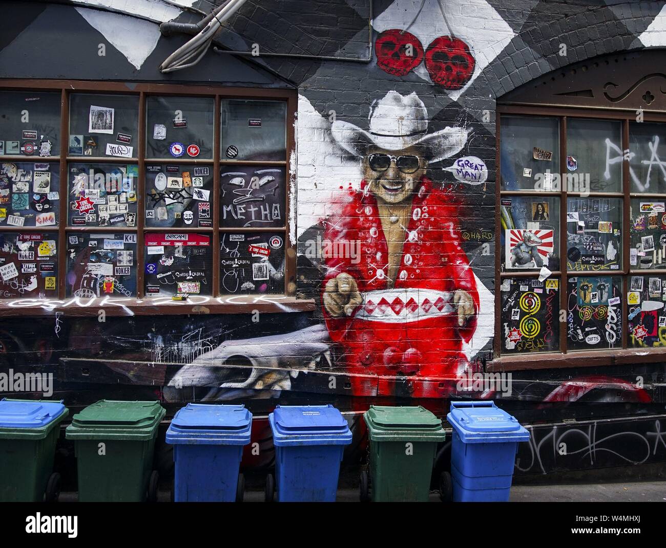 In the alleys around ACDC Lane in downtown Melbourne, numerous street ...