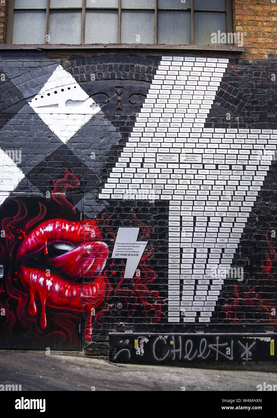 In the alleys around ACDC Lane in downtown Melbourne, numerous street ...