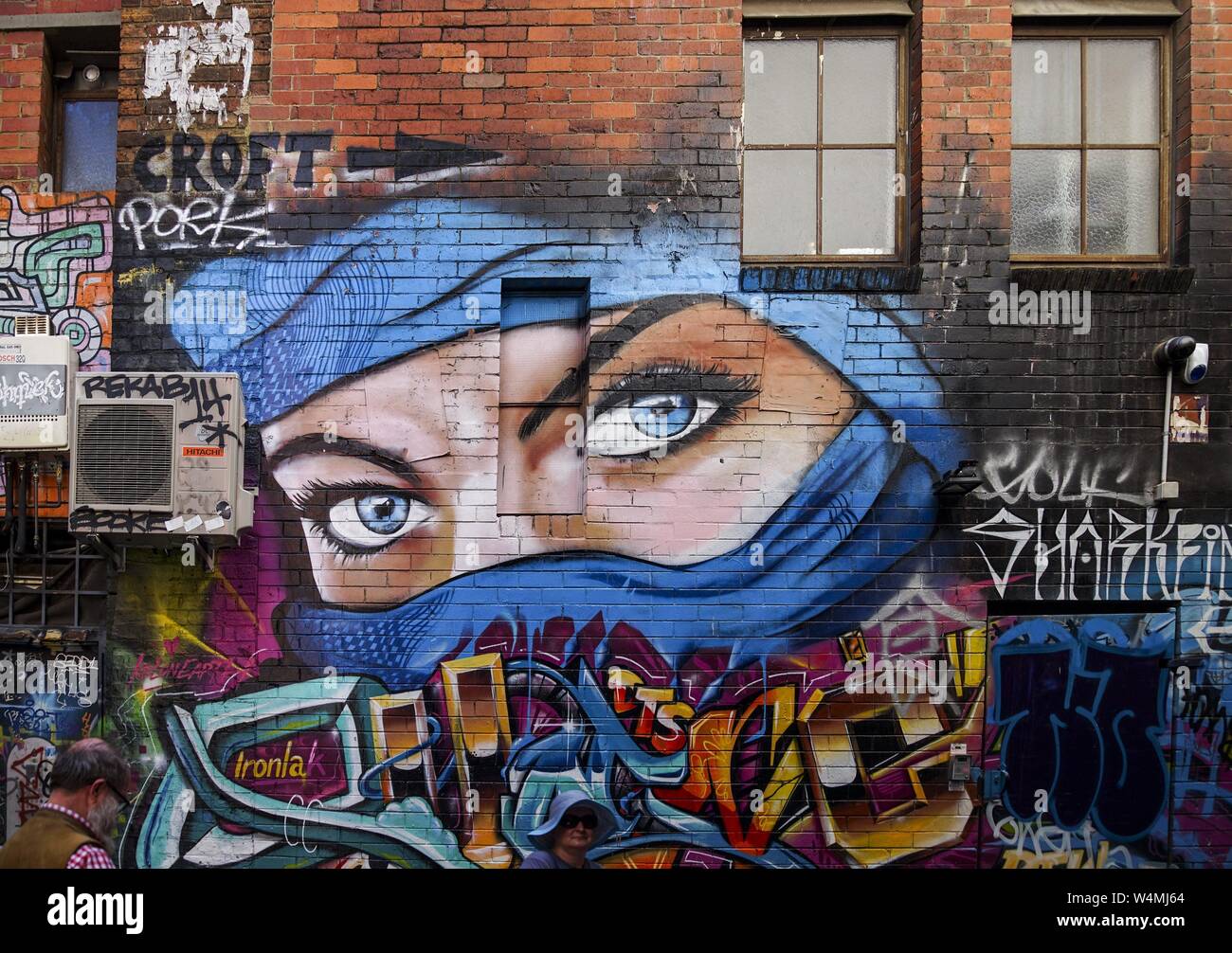 In the alleys around ACDC Lane in downtown Melbourne, numerous street ...