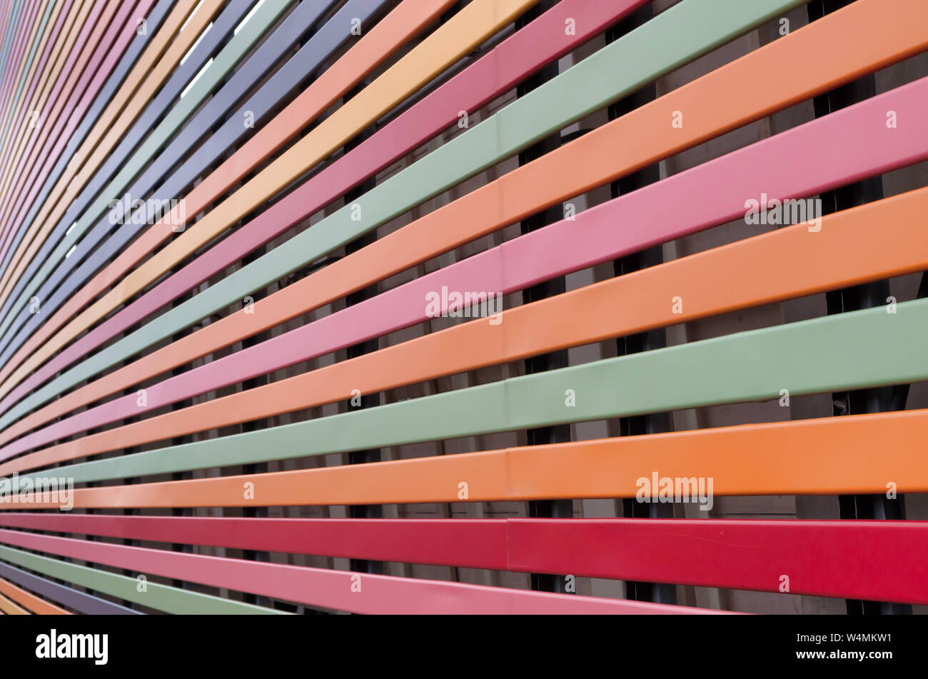 Full frame shot of multi colored office building. Stock Photo