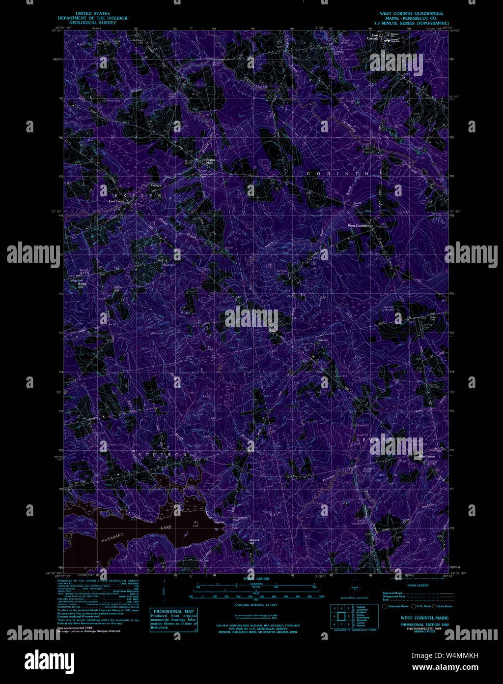 Maine USGS Historical Map West Corinth 103096 1981 24000 Inversion