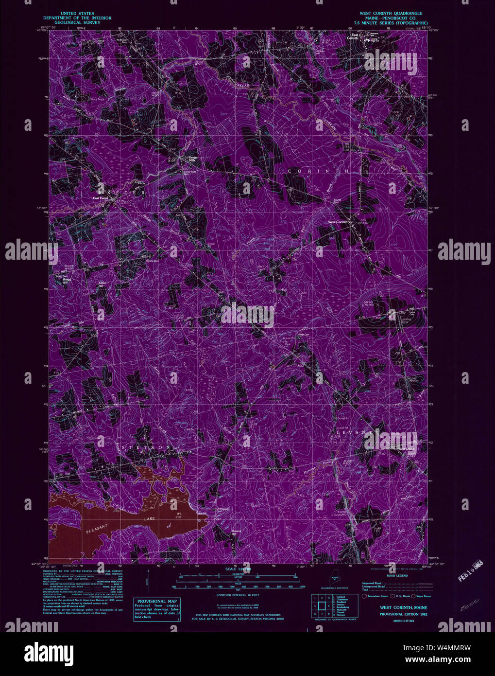 Maine USGS Historical Map West Corinth 807291 1982 24000 Inversion