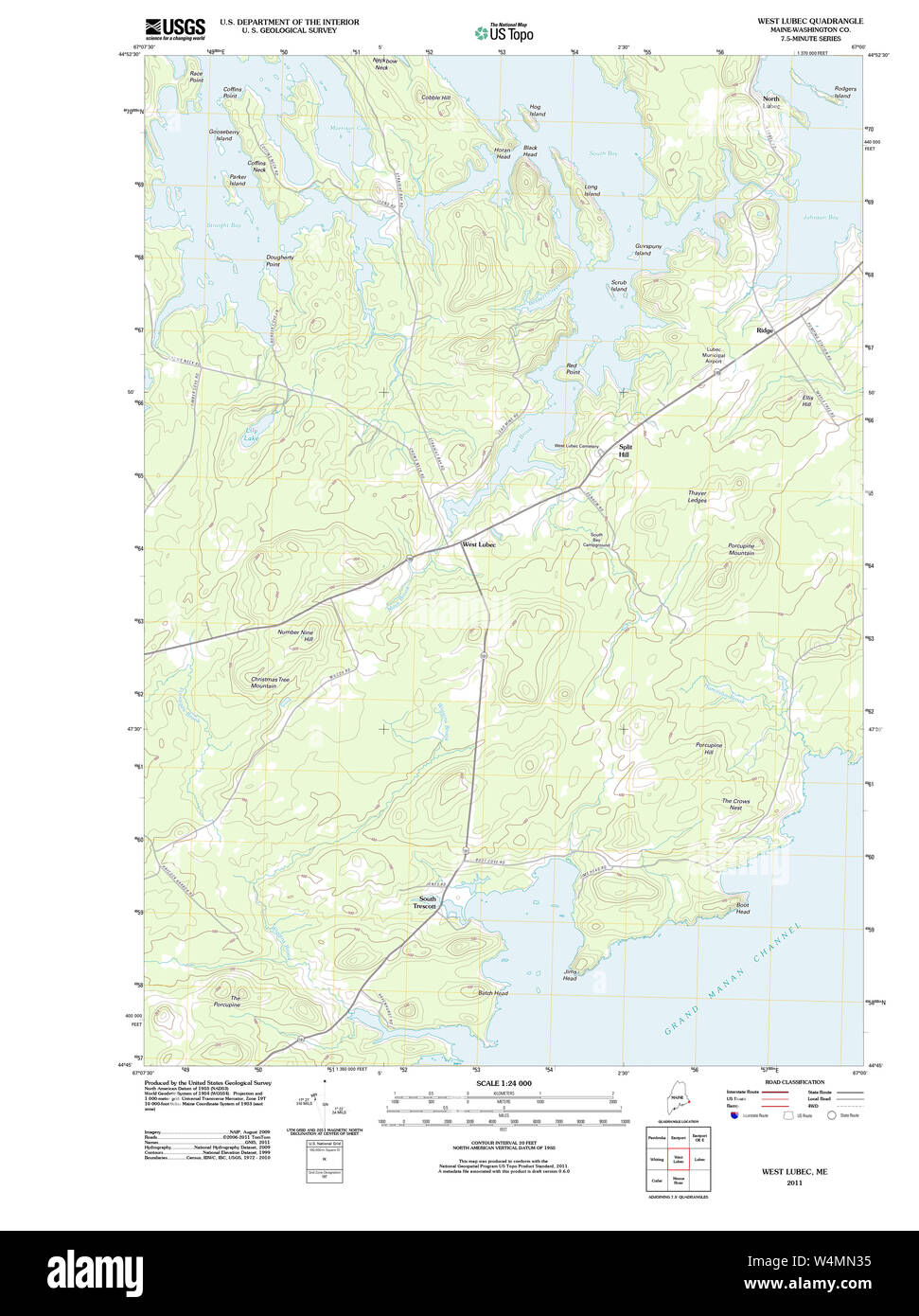 Maine USGS Historical Map West Lubec 20110830 TM Restoration Stock