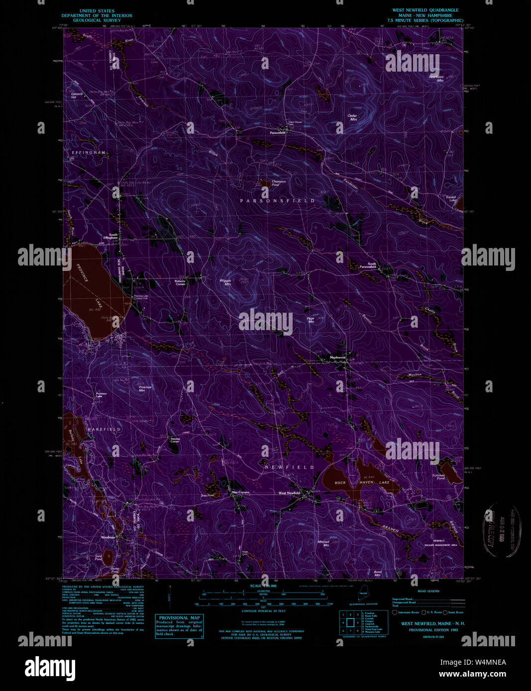 Maine USGS Historical Map West Newfield 461021 1983 24000 Inversion