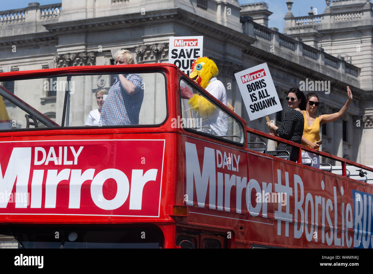 Westminster, London, UK July 24th. Anti Brexit and Pro Leave campaigners and those against Boris Johnson, the new Prime Minister, express their views ) Credit: Bridget Catterall/Alamy Live News Stock Photo