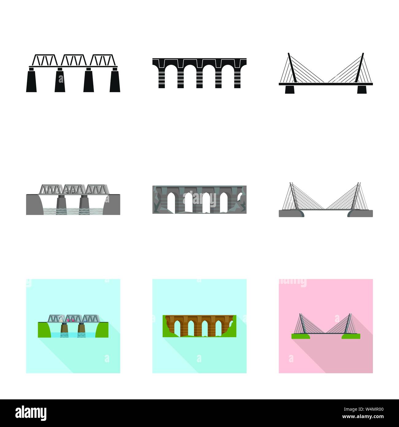 Vector illustration of connection and design icon. Collection of ...