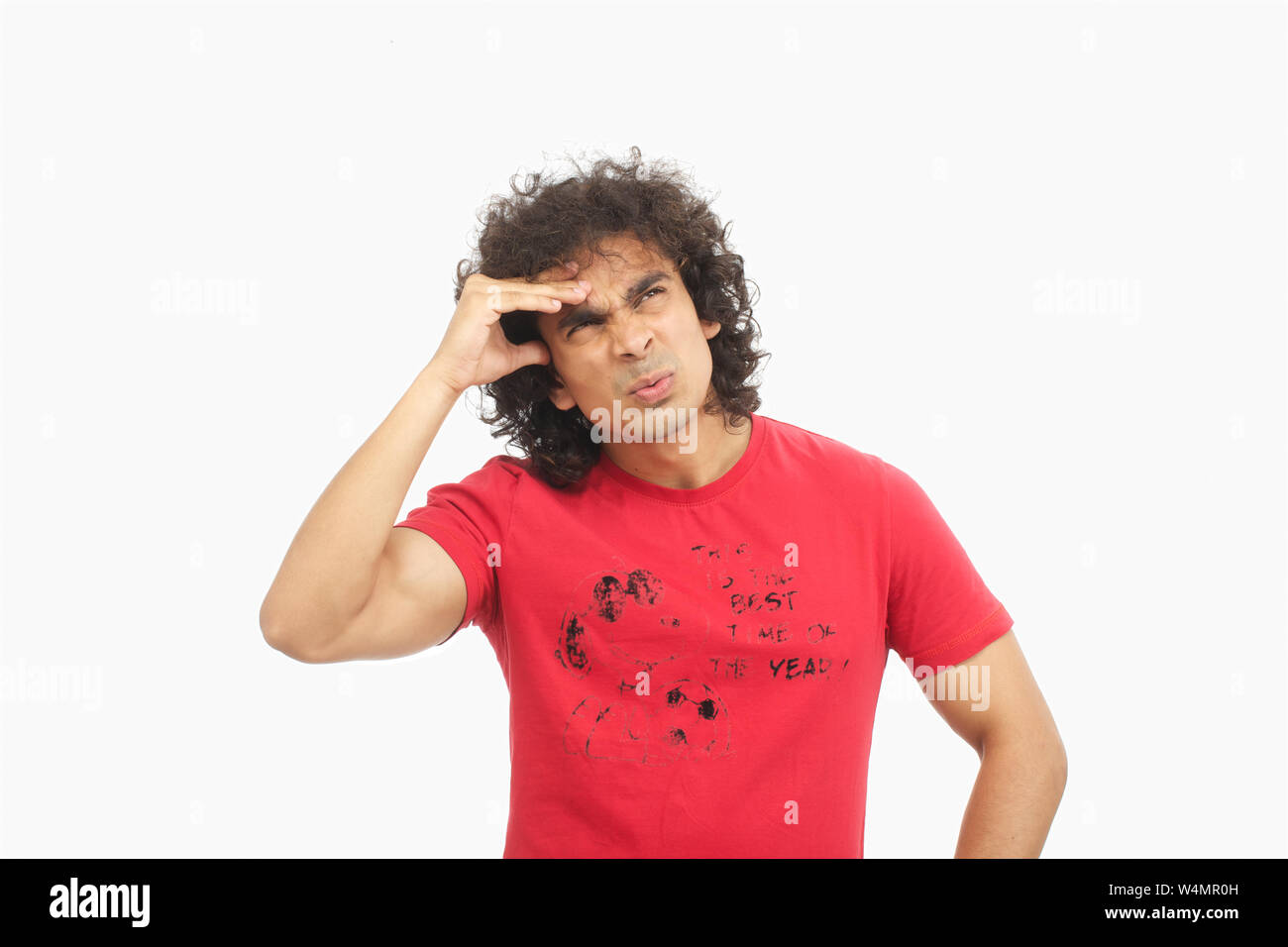 Indian man suffering from headache Stock Photo - Alamy