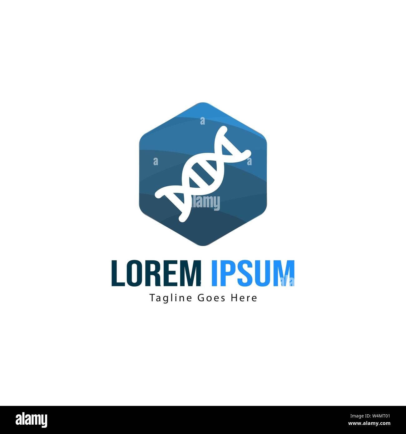 DNA logo template design with frame. minimalist DNA logo vector ...