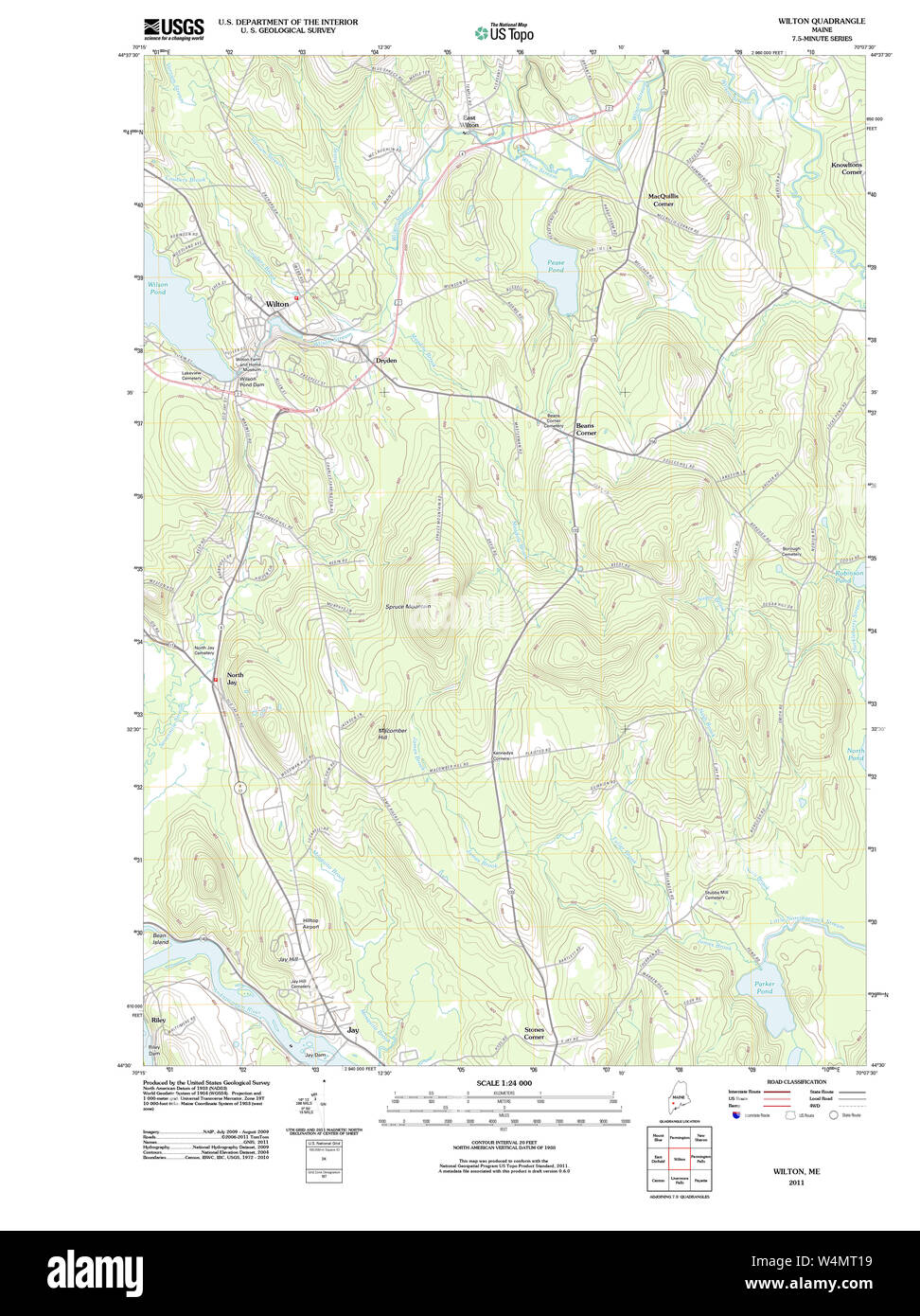 Wilton maine map hires stock photography and images Alamy