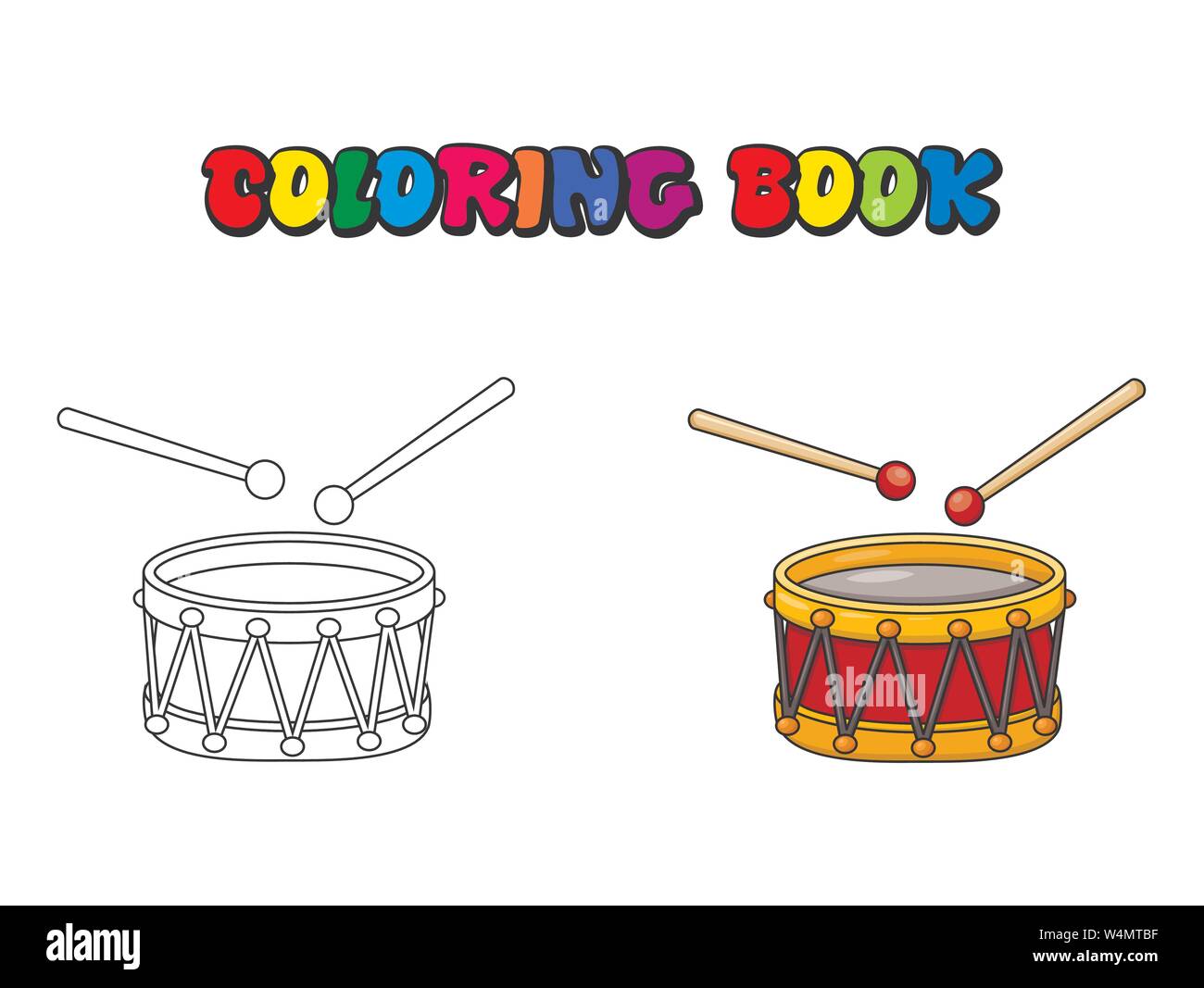 drum sticks coloring page