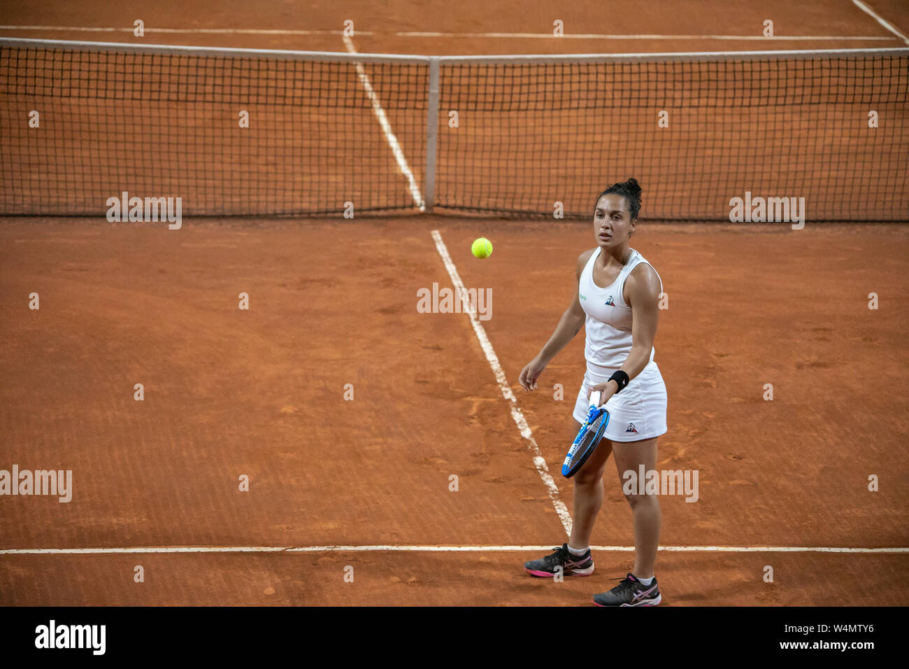 Martina Trevisan during a match of 30° Ladies Open in Palermo. (Photo by Antonio Melita / Pacific Press) Stock Photo