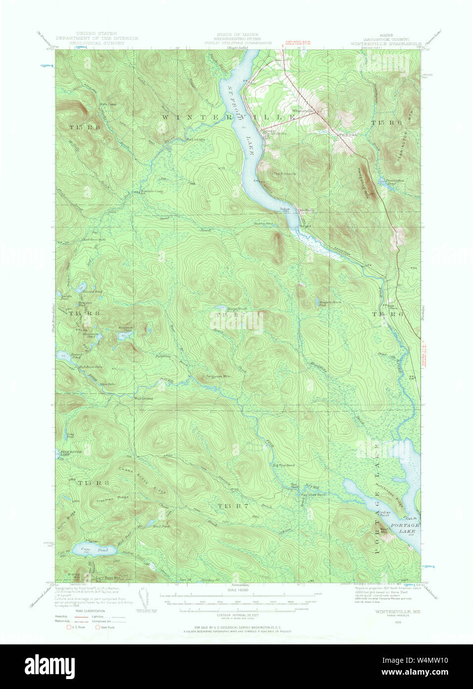 Maine USGS Historical Map Winterville 306851 1928 62500 Restoration