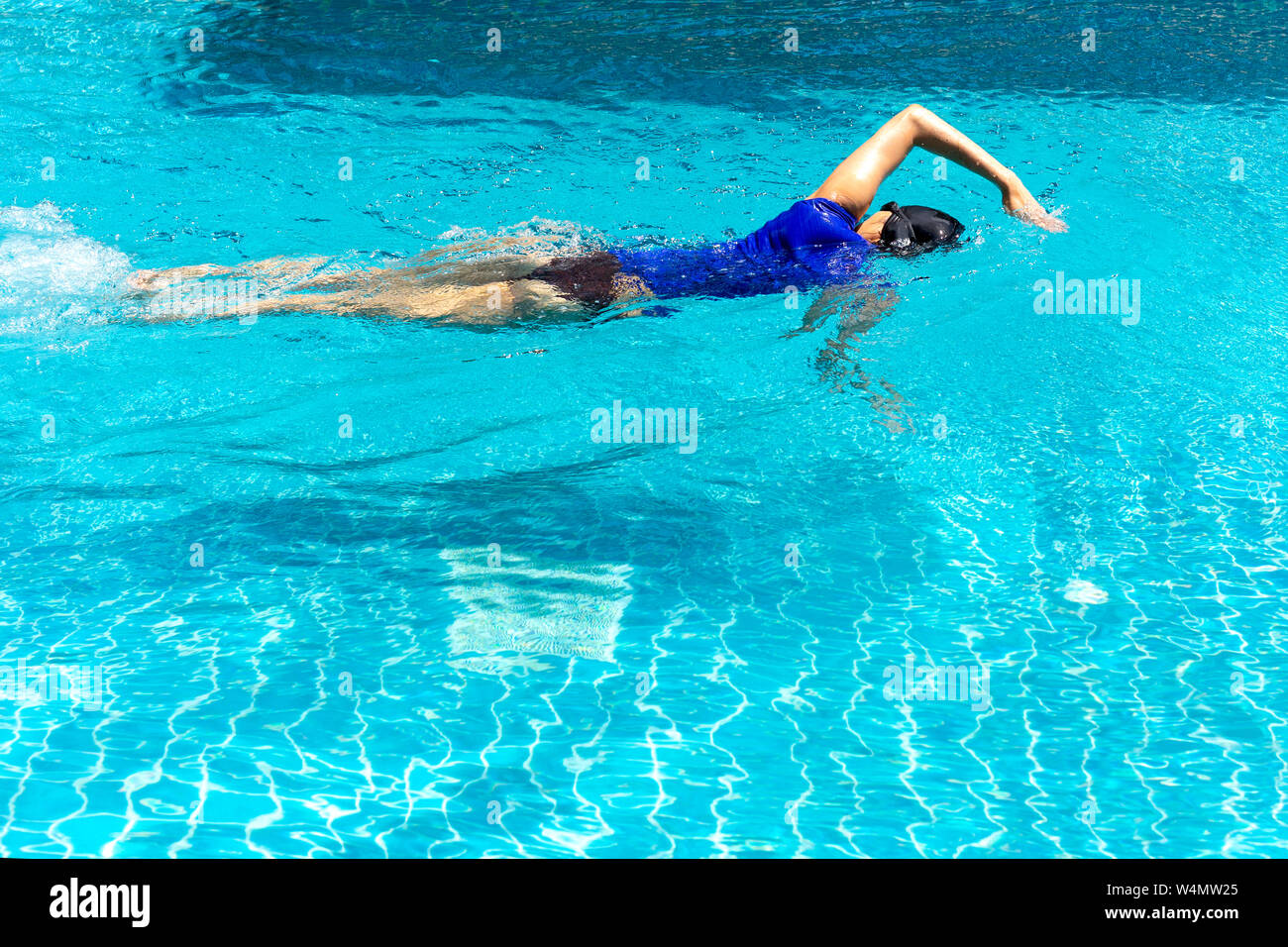 female swimmer training in the swimming pool Stock Photo Alamy