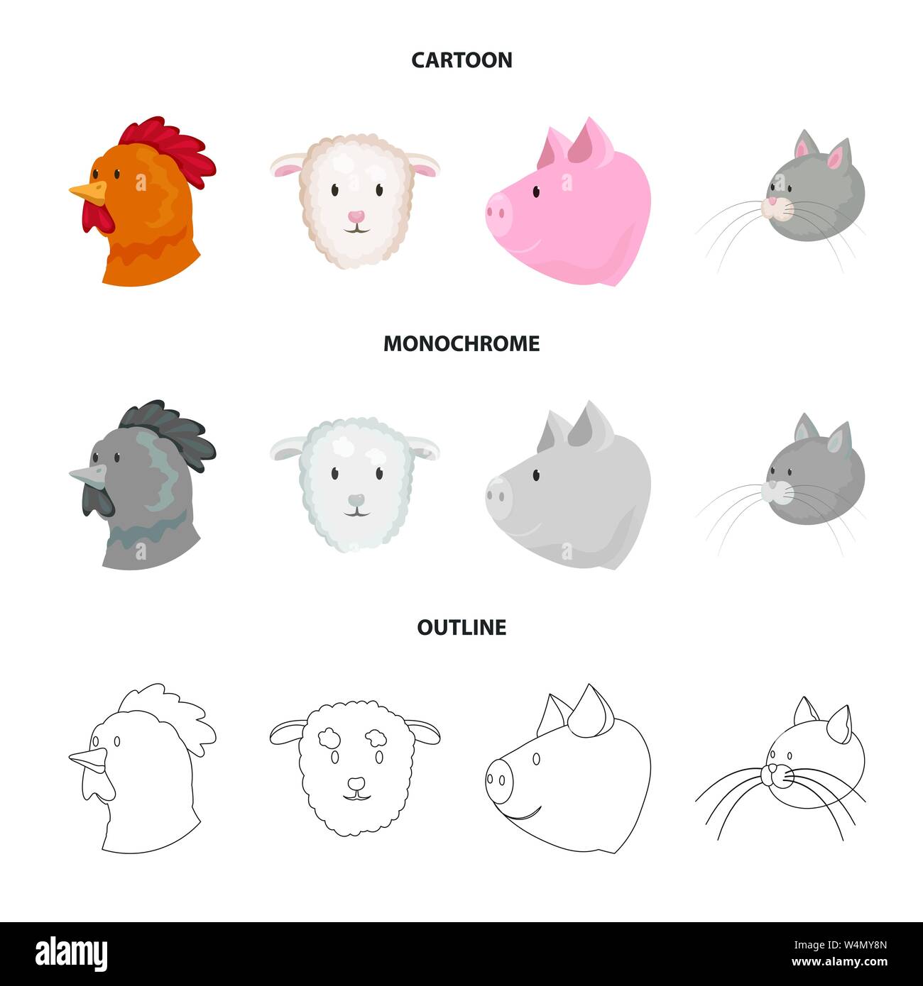 Vector illustration of agriculture and breeding icon. Collection of ...
