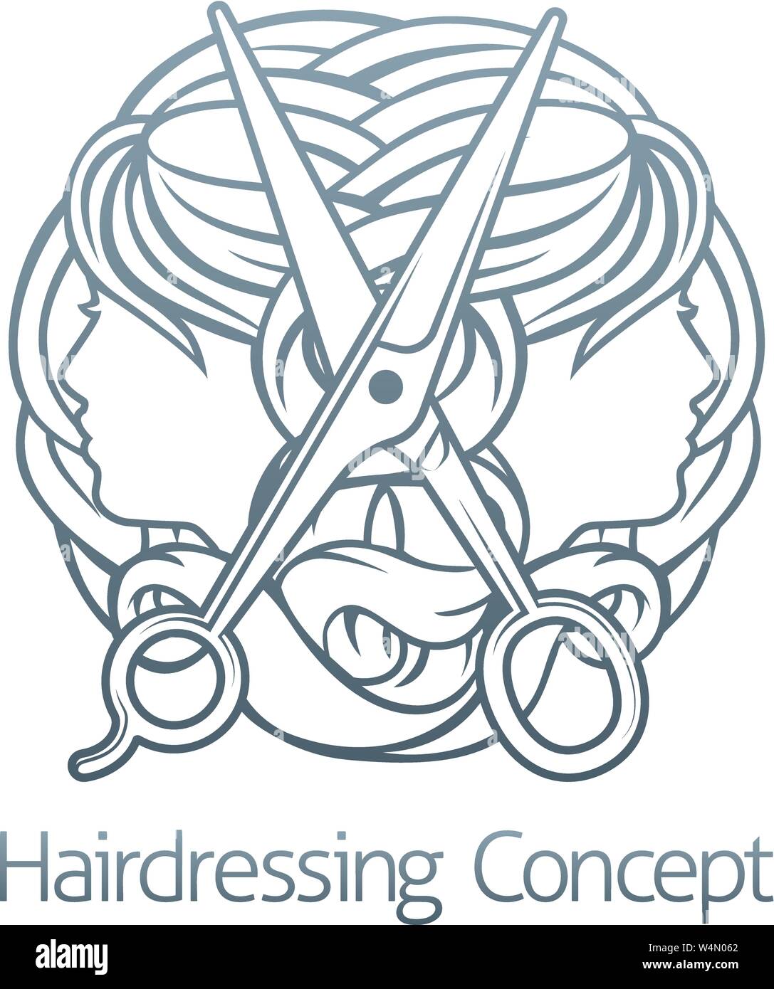 Hairdresser Stylist Hair Salon Concept Stock Vector