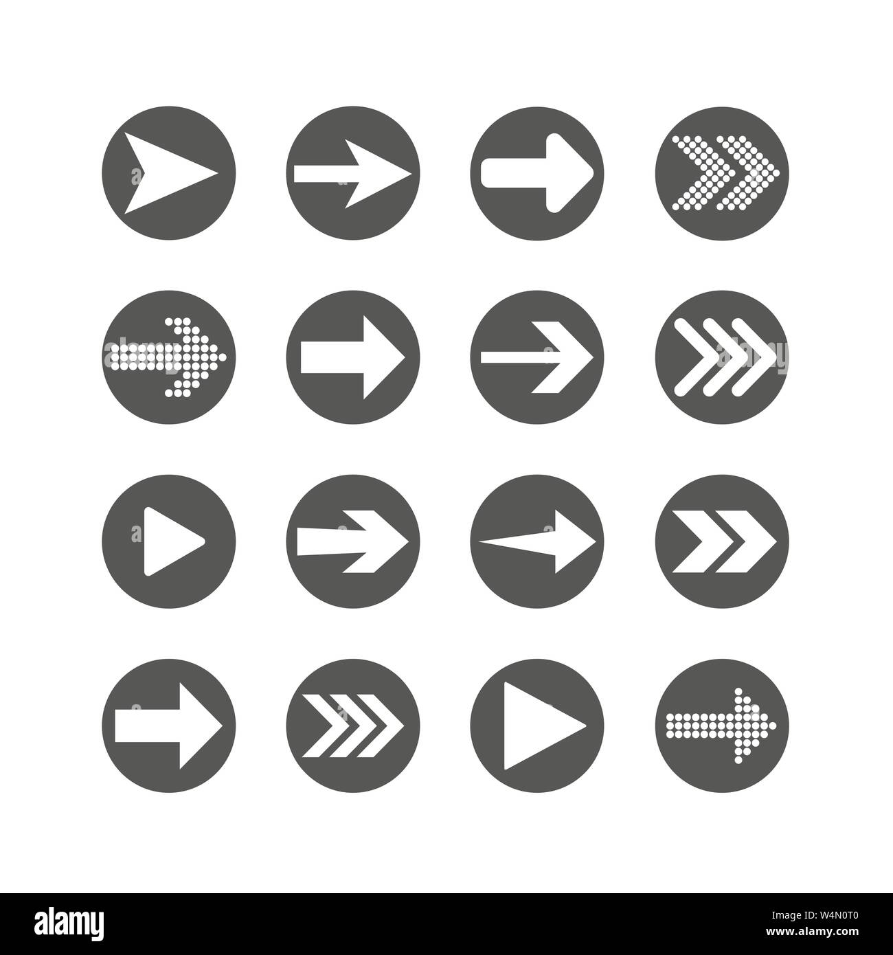 Vector illustration, flat design. Arrow icon set Stock Vector Image ...