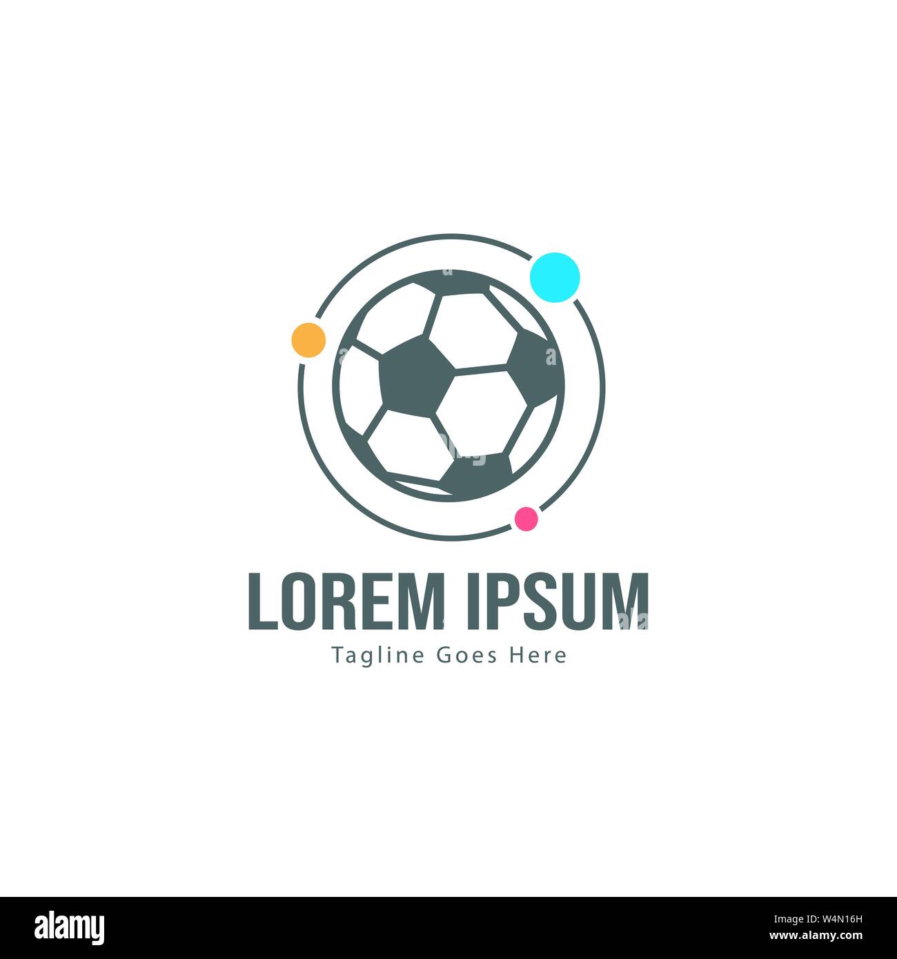 Football logo template design. Football logo with modern frame isolated ...