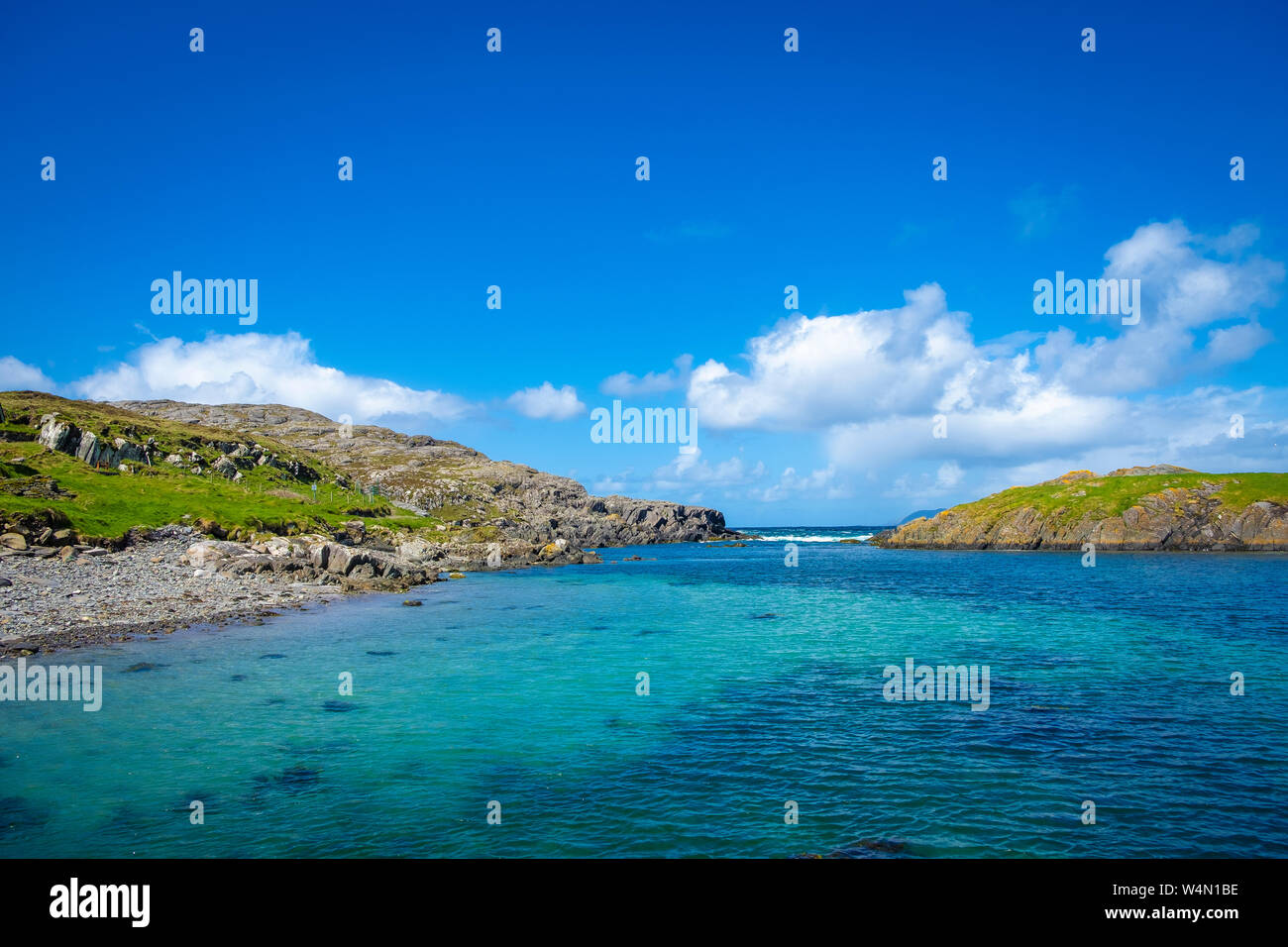 Beara Peninsula north side with small harbour Stock Photo Alamy