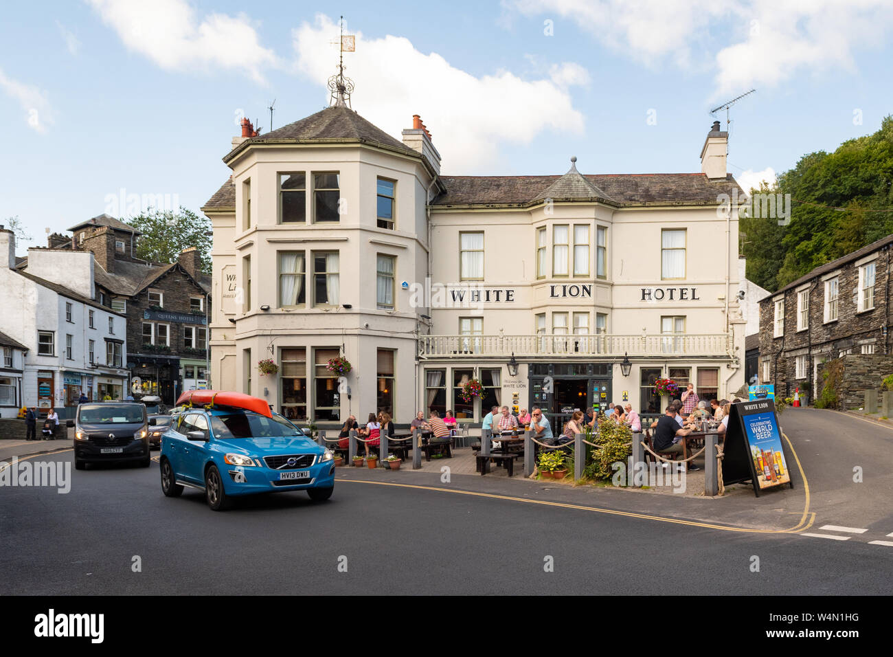 White Lion Hotel, Ambleside, Cumbria, England, UK Stock Photo