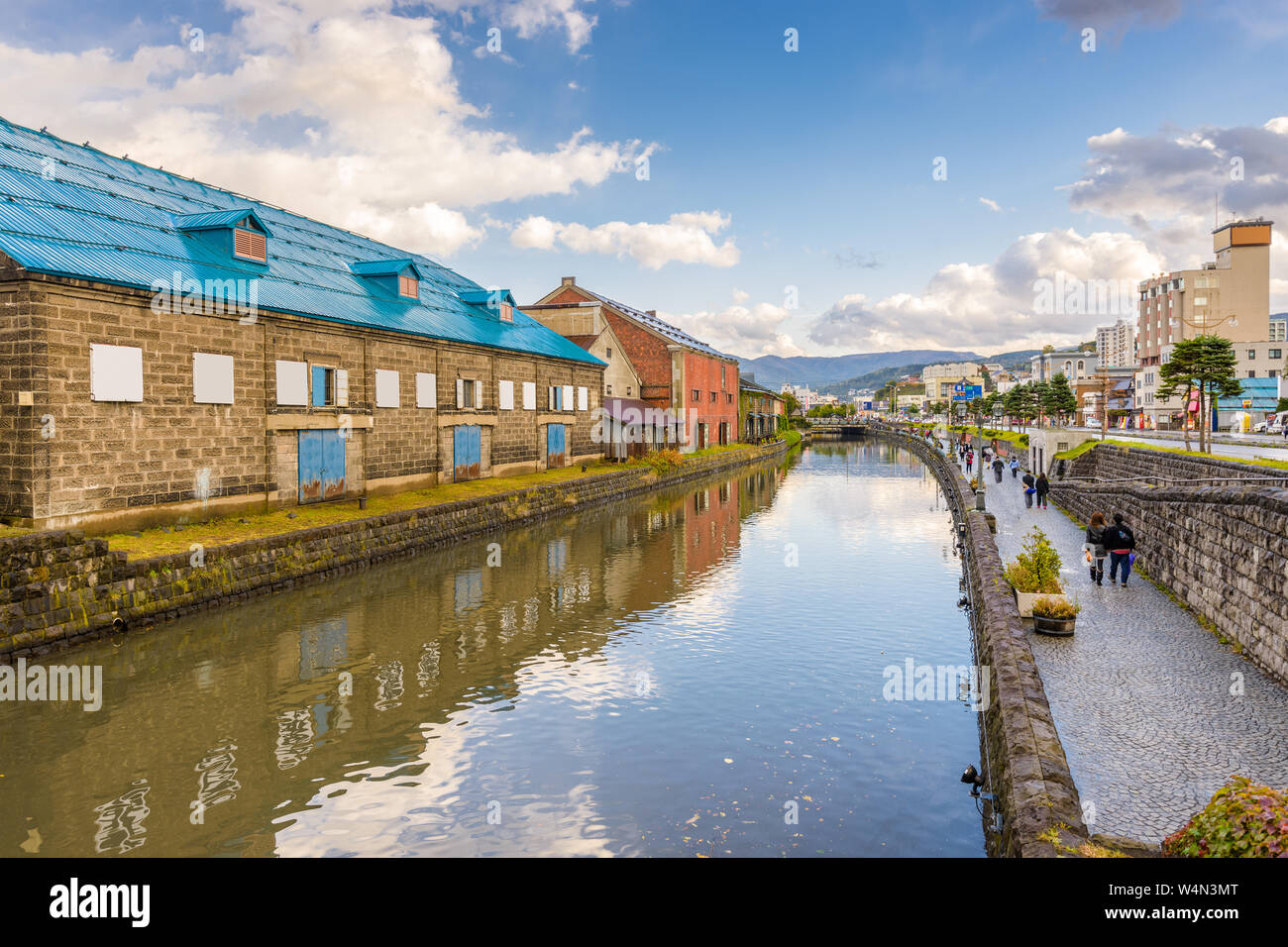 Historic Otaru Canals in Otaru, Hokkaido Prefecture, Japan in the afternoon. Stock Photo