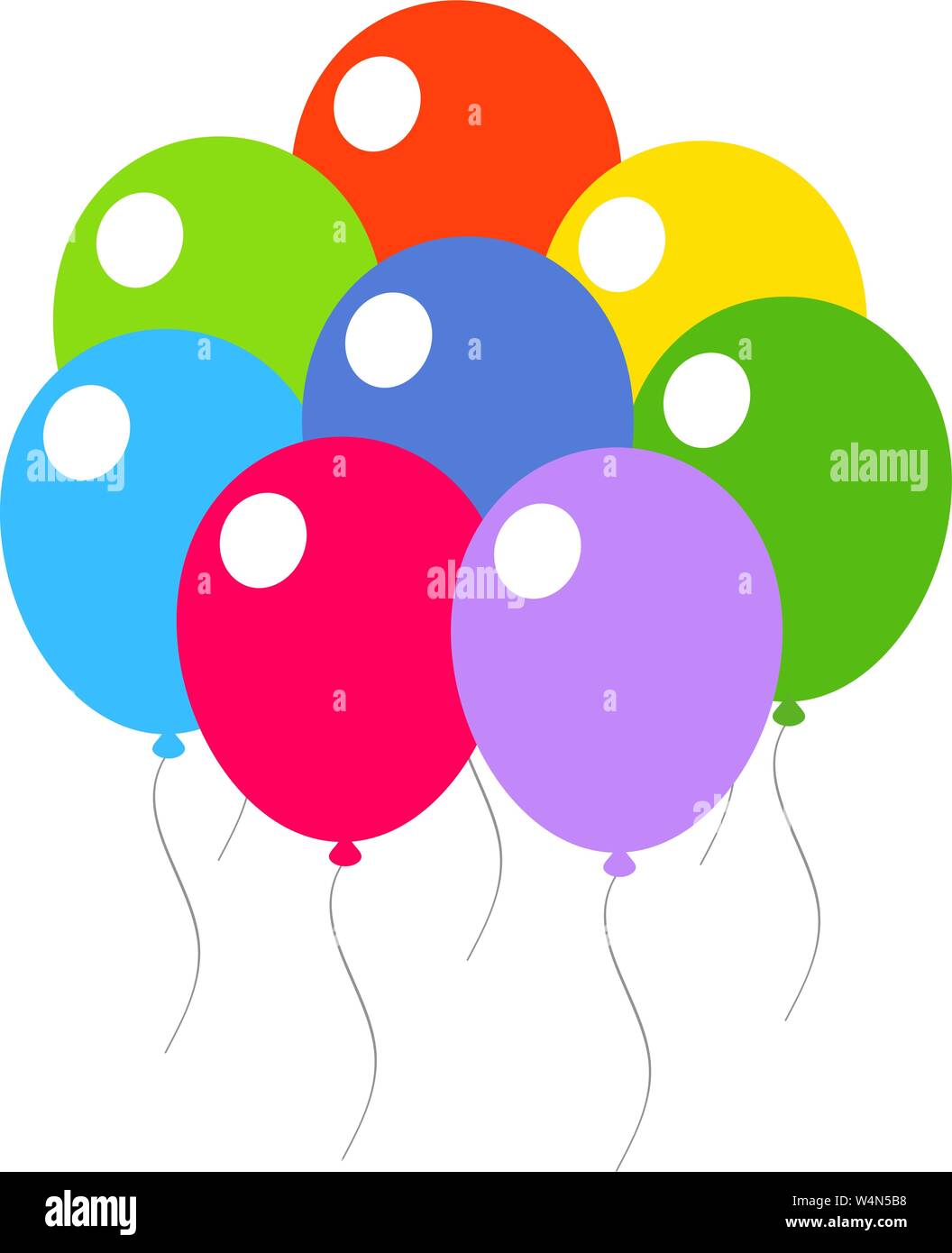 Colored festive balloons on a white background. Eps 10 Stock Vector