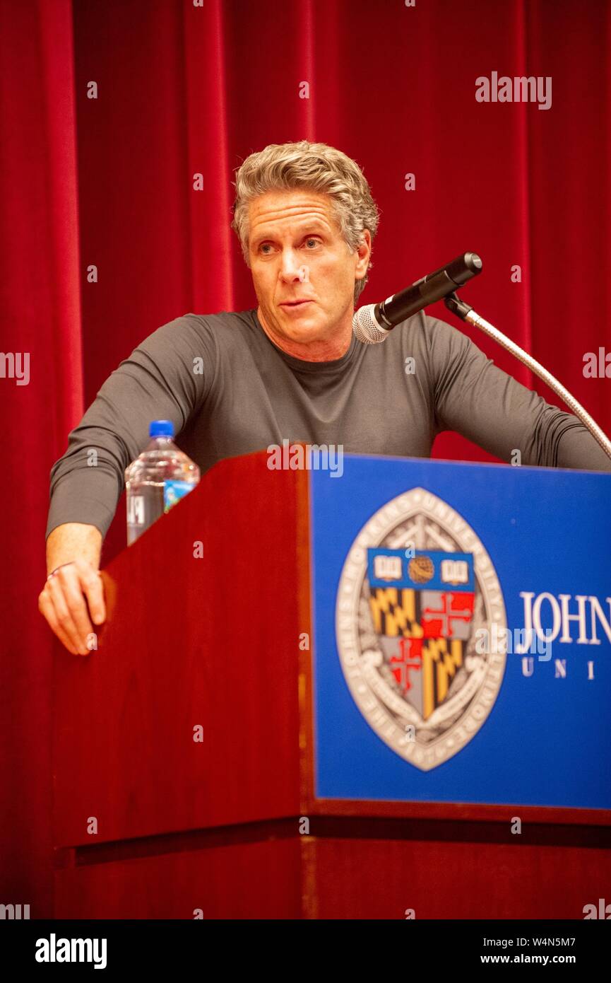 Donny Deutsch, marketing professional and television personality, speaking during a Milton S Eisenhower Symposium at the Johns Hopkins University, Baltimore, Maryland, November 9, 2010. From the Homewood Photography Collection. () Stock Photo