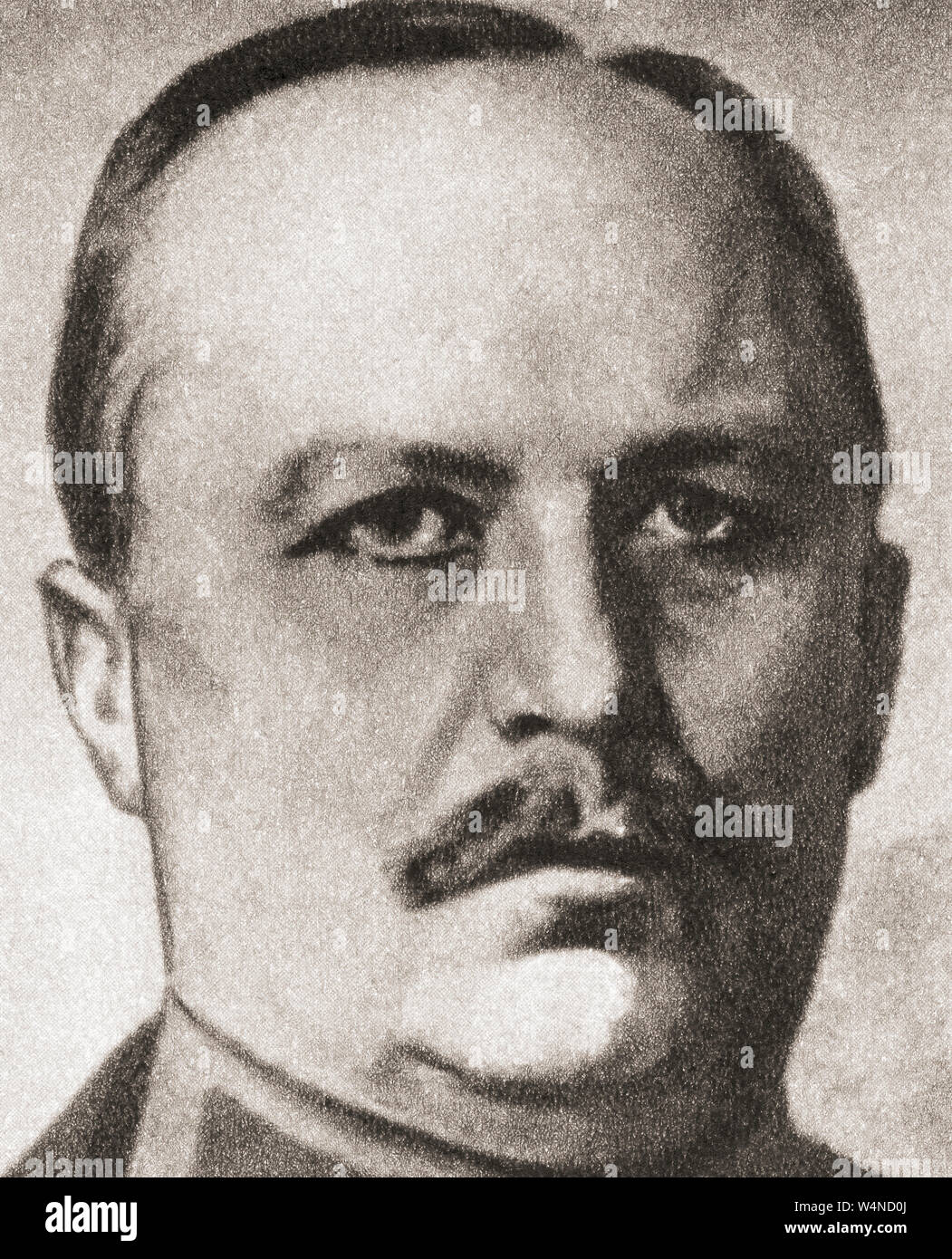 Erich Friedrich Wilhelm Ludendorff, 1865 – 1937.  German general,  From The Pageant of the Century, published 1934. Stock Photo