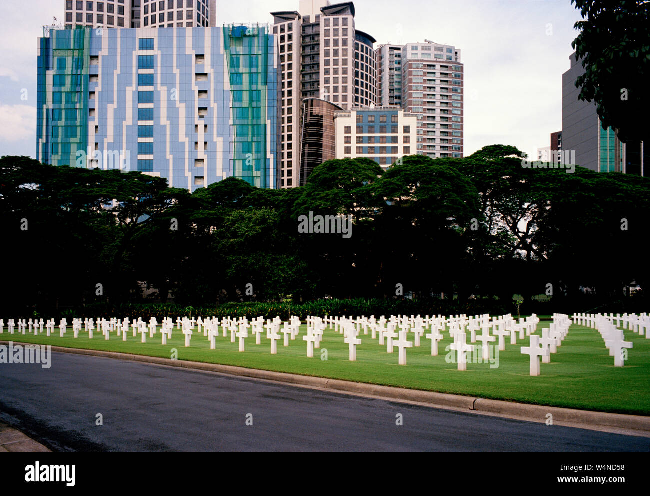 Manila American Military War Cemetery and Memorial in Bonifacio Global City in Metro Luzon Manila in the Philippines in Southeast Asia Far East Stock Photo