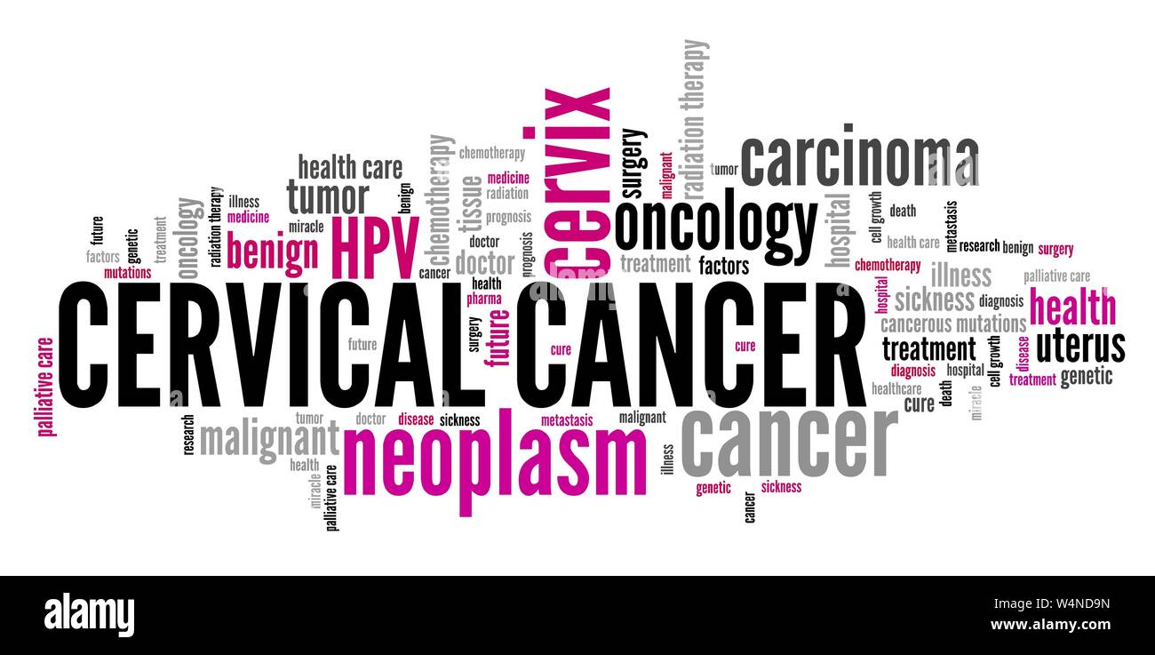 Cervical cancer serious disease word cloud concept Stock Photo Alamy