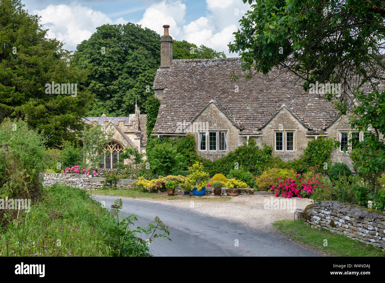 Cotswold stone cottage in the cotswold village of North Cerney