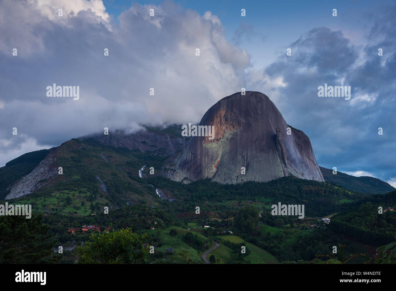 Rainy afternoon in Pedra Azul (Blue Stone mountain), Espirito Santo State, Brazil. Stock Photo