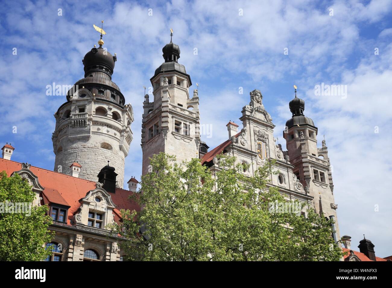Leipzig city in Germany (State of Sachsen). New City Hall (Neues ...