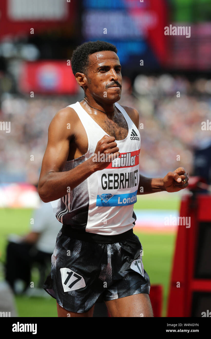 Hagos GEBRHIWET (Ethiopia) winner of the Men's 5000m Final at the 2019