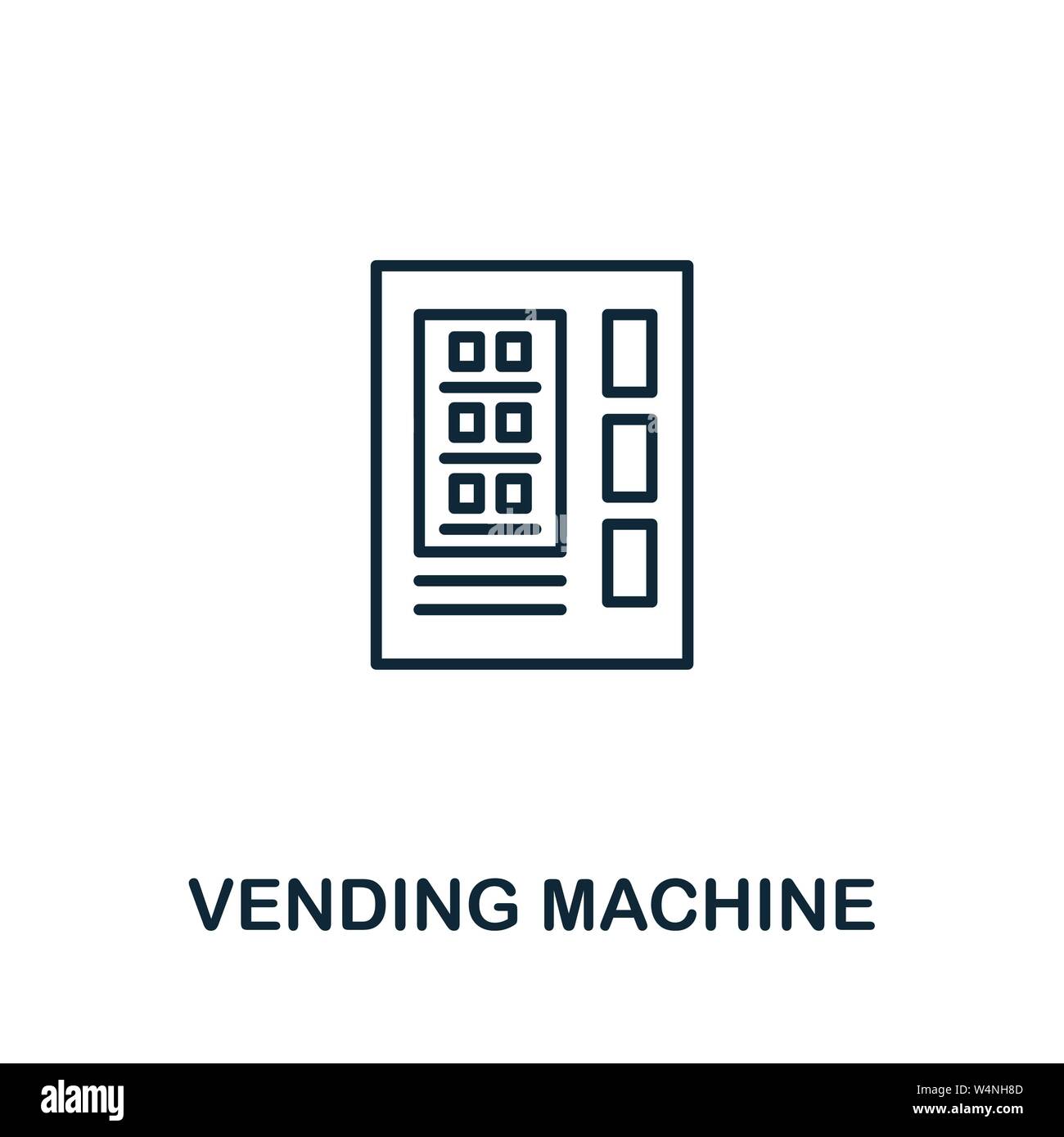 Vending Machine outline icon. Thin style design from city elements