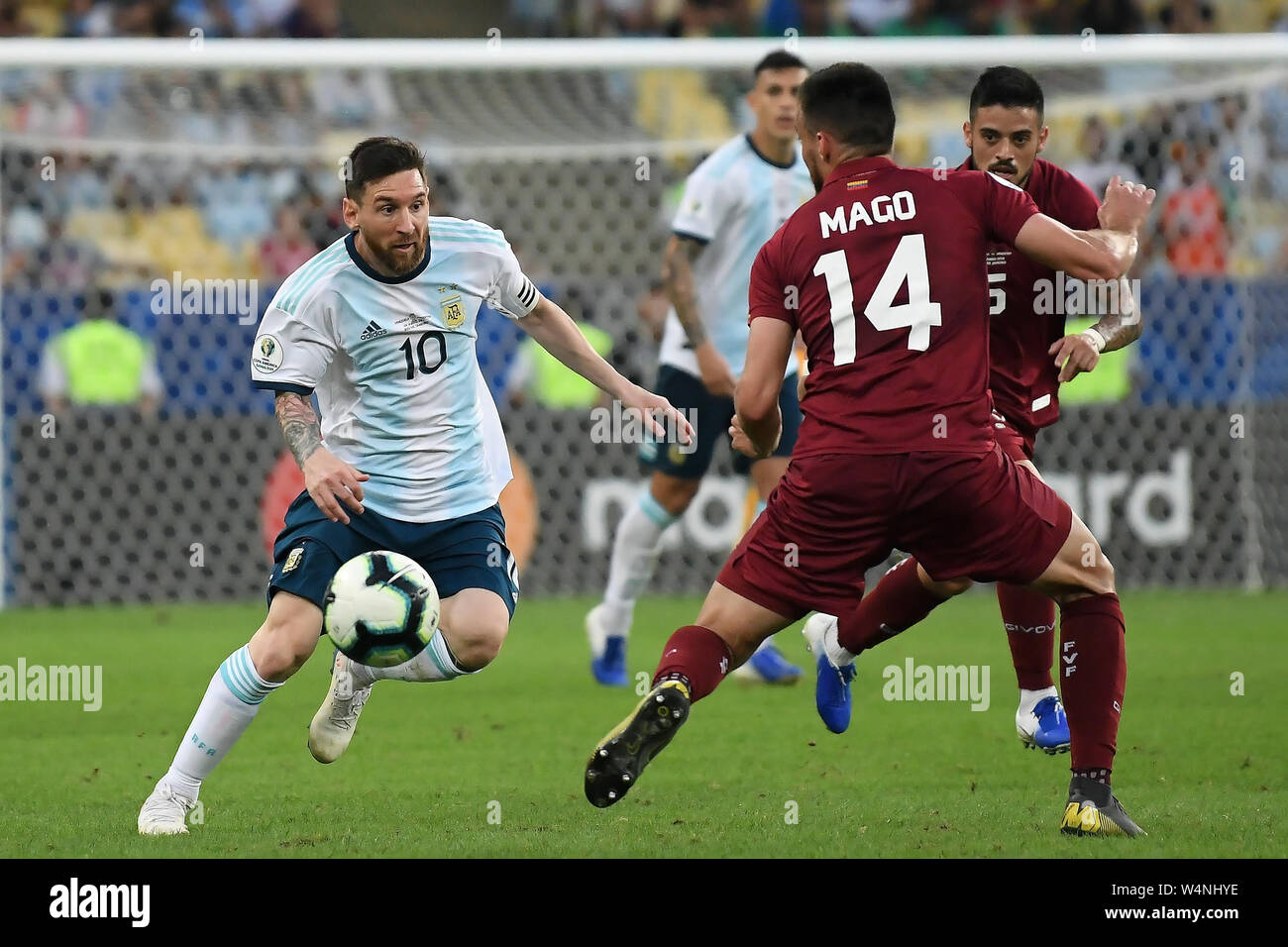 Soccer player Lionel Messi of Argentina, during the Venezuela vs Argentina  match for the Copa America 2019 at the Maracanã stadium Stock Photo - Alamy