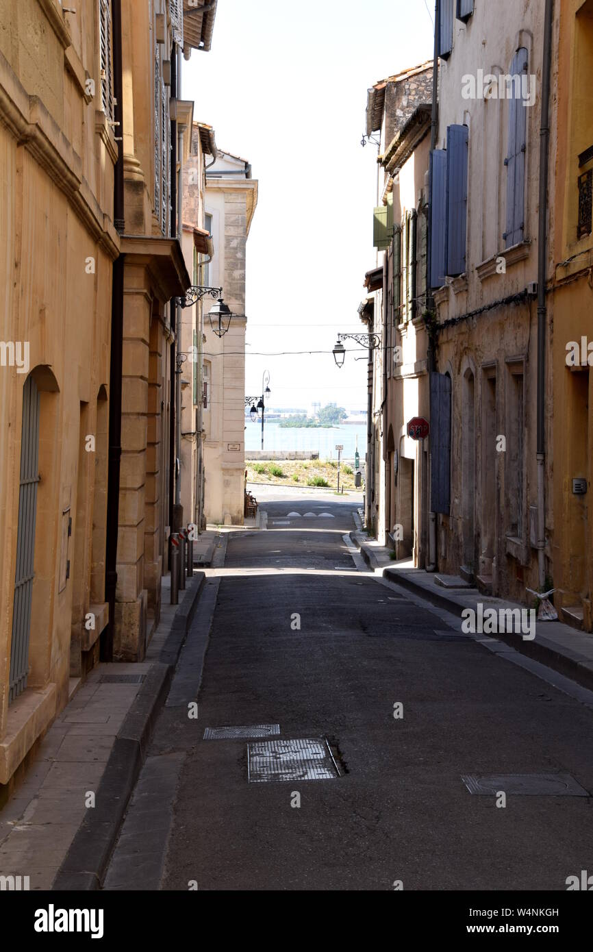 Old roman town Arles in Southern France, Provence Stock Photo