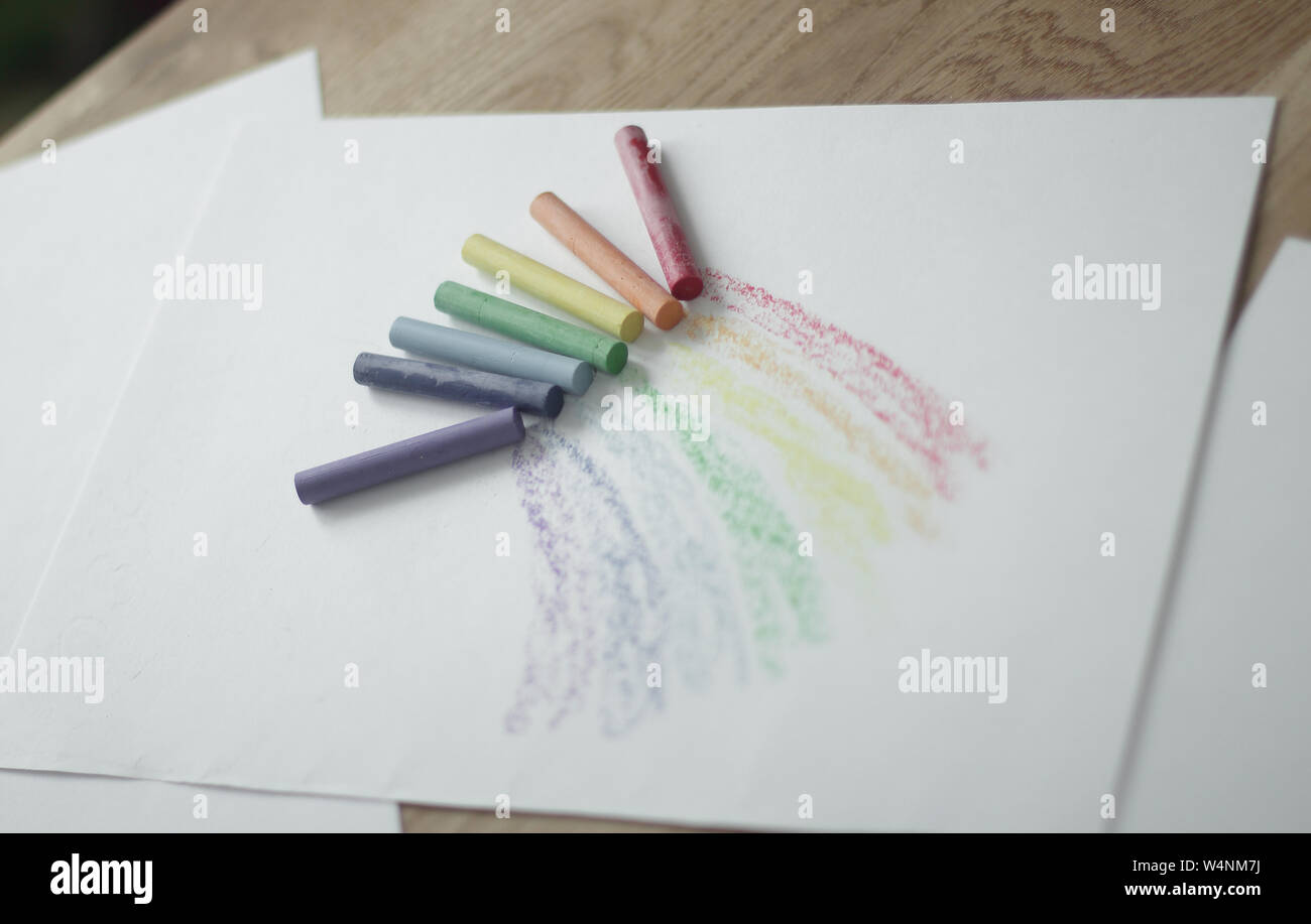 crayons for drawing. the concept of children's creativity.photo with