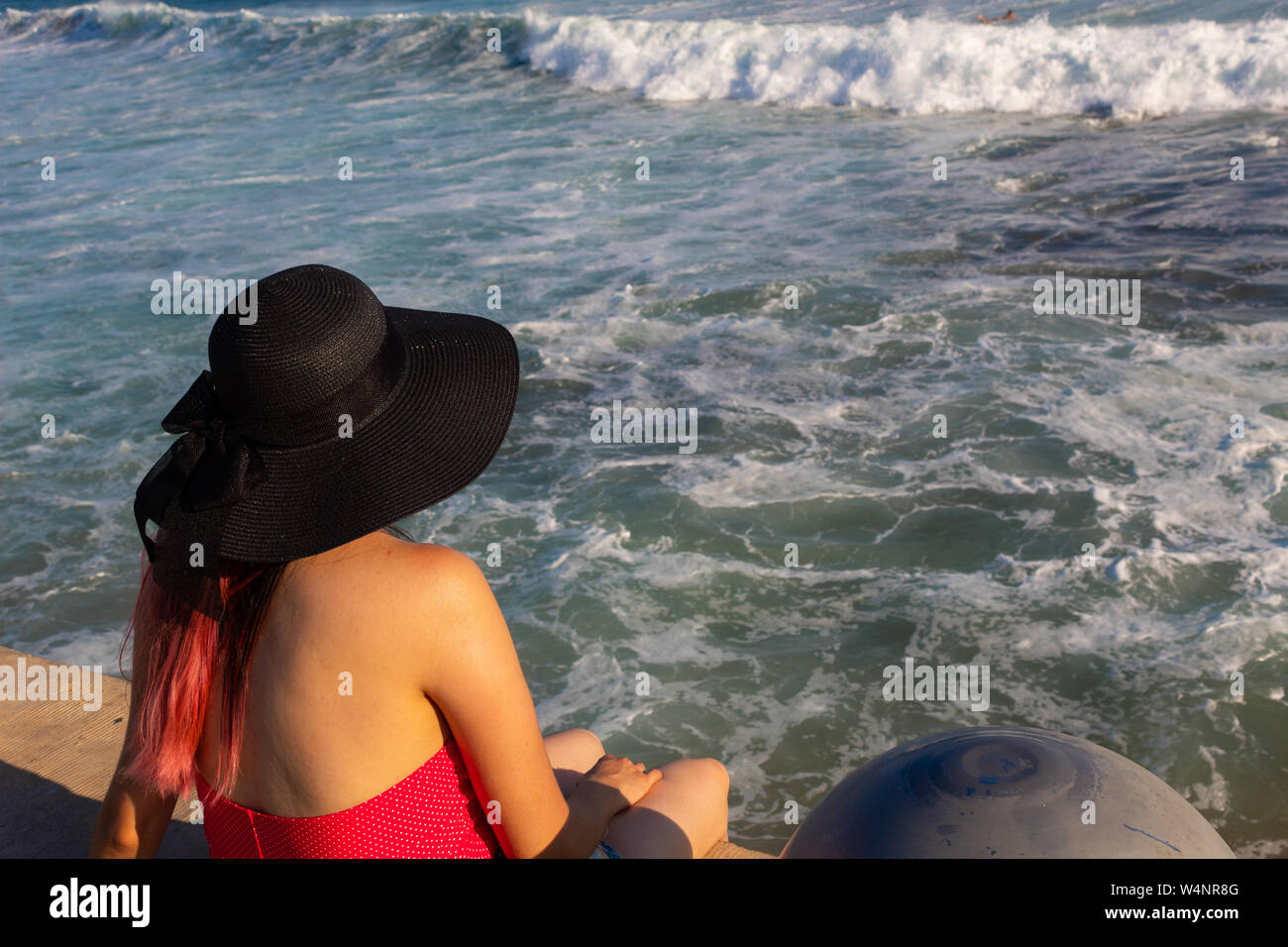 Beautiful Woman Wearing Red Bikini High Resolution Stock Photography ...