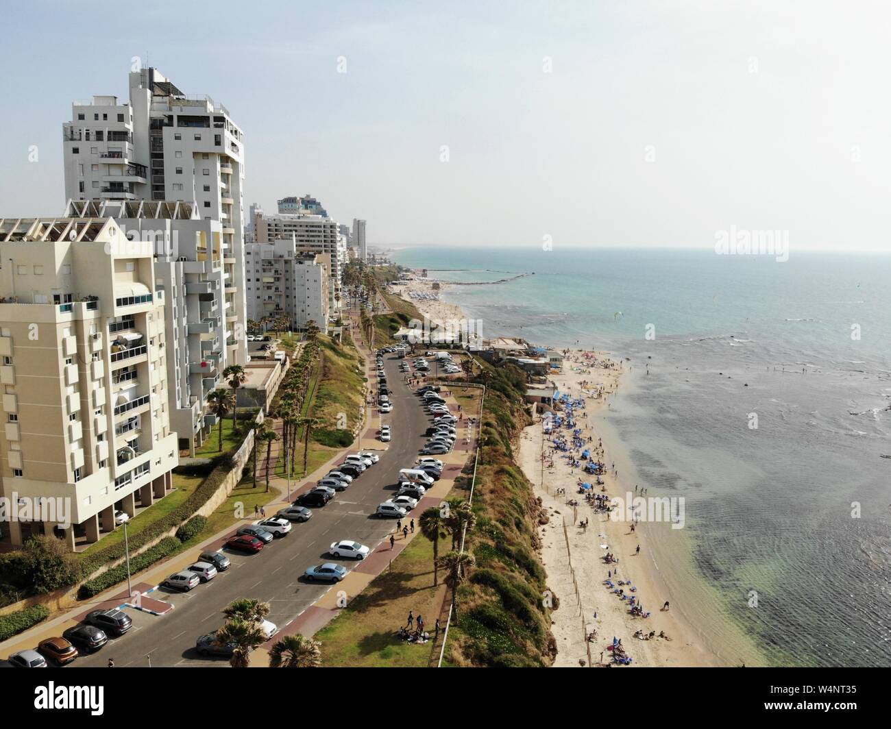 Aerial view in Israel. Tel Aviv, Bat Yam area. Created by drone from  amazing point of view. Different angle for your eyes. Middle East, Holyland  Stock Photo - Alamy