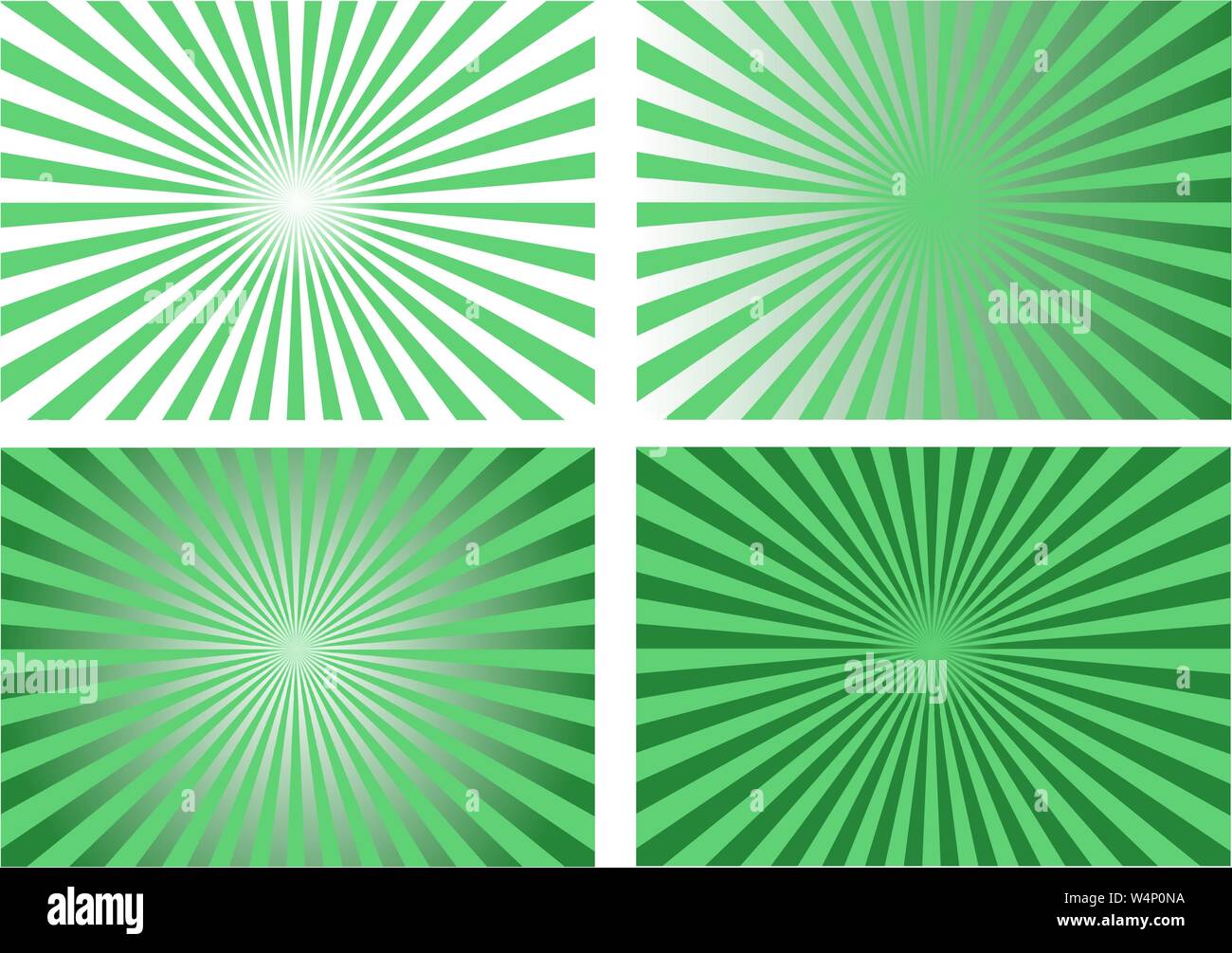 green abstract retro sunburst backgrounds vector Stock Vector Image