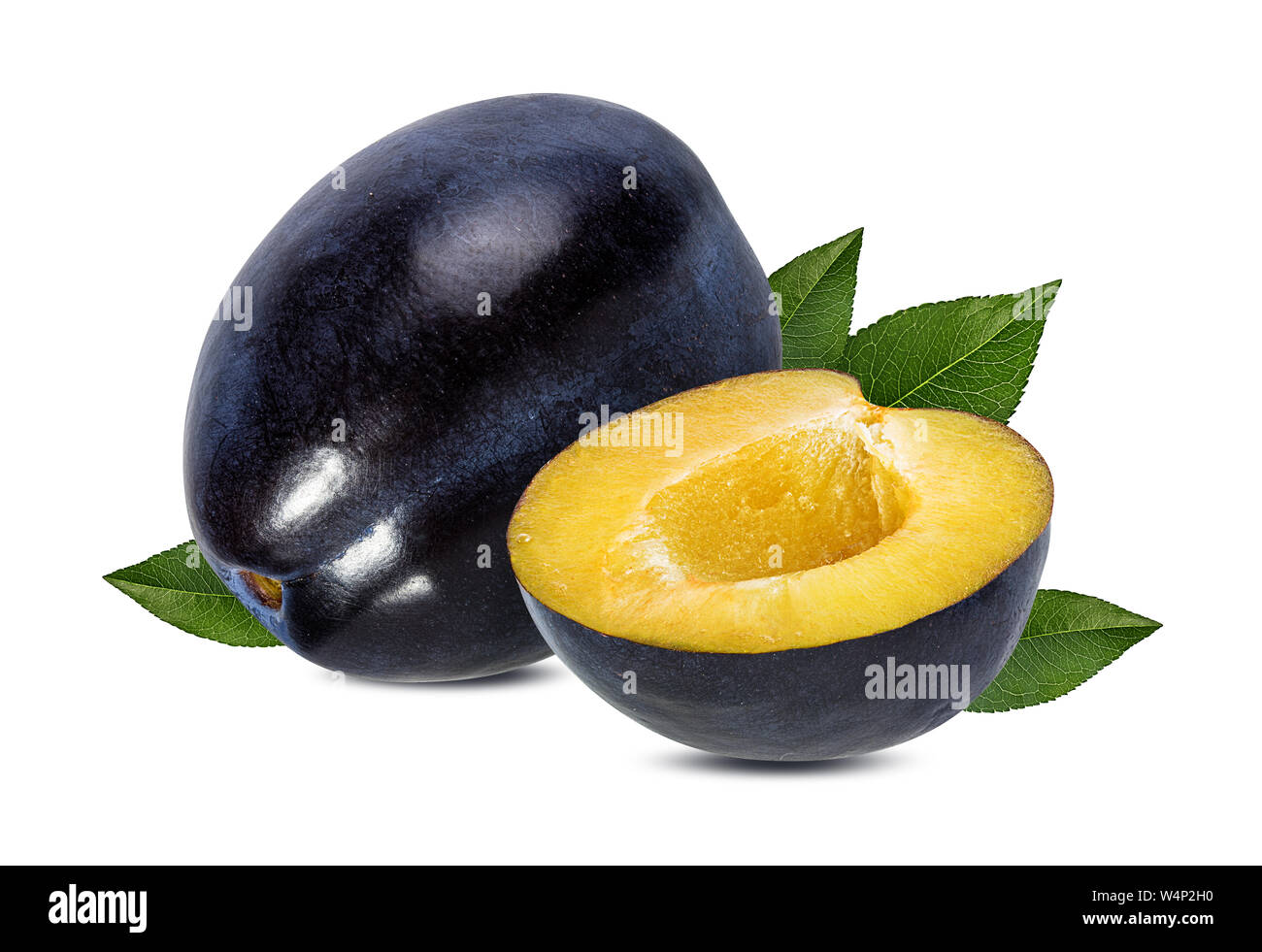 plum on a white background Stock Photo - Alamy