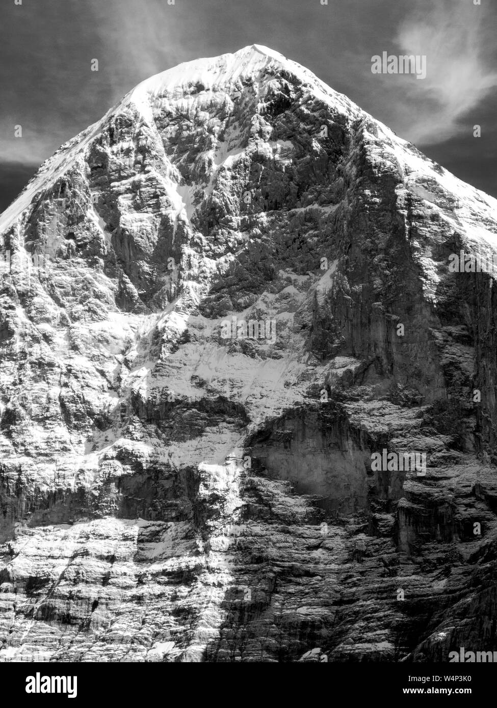 Switzerland swiss alps mountain mountains Black and White Stock Photos ...