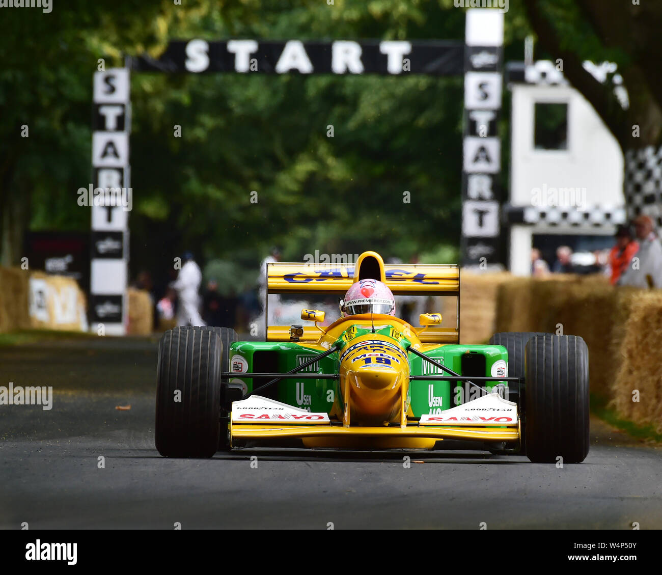 Lorina McLaughlin, Benetton-Ford B192, Shootout Final, Goodwood Festival of Speed, 2019, Festival of Speed, Speed Kings, Motorsport's Record Breakers, Stock Photo