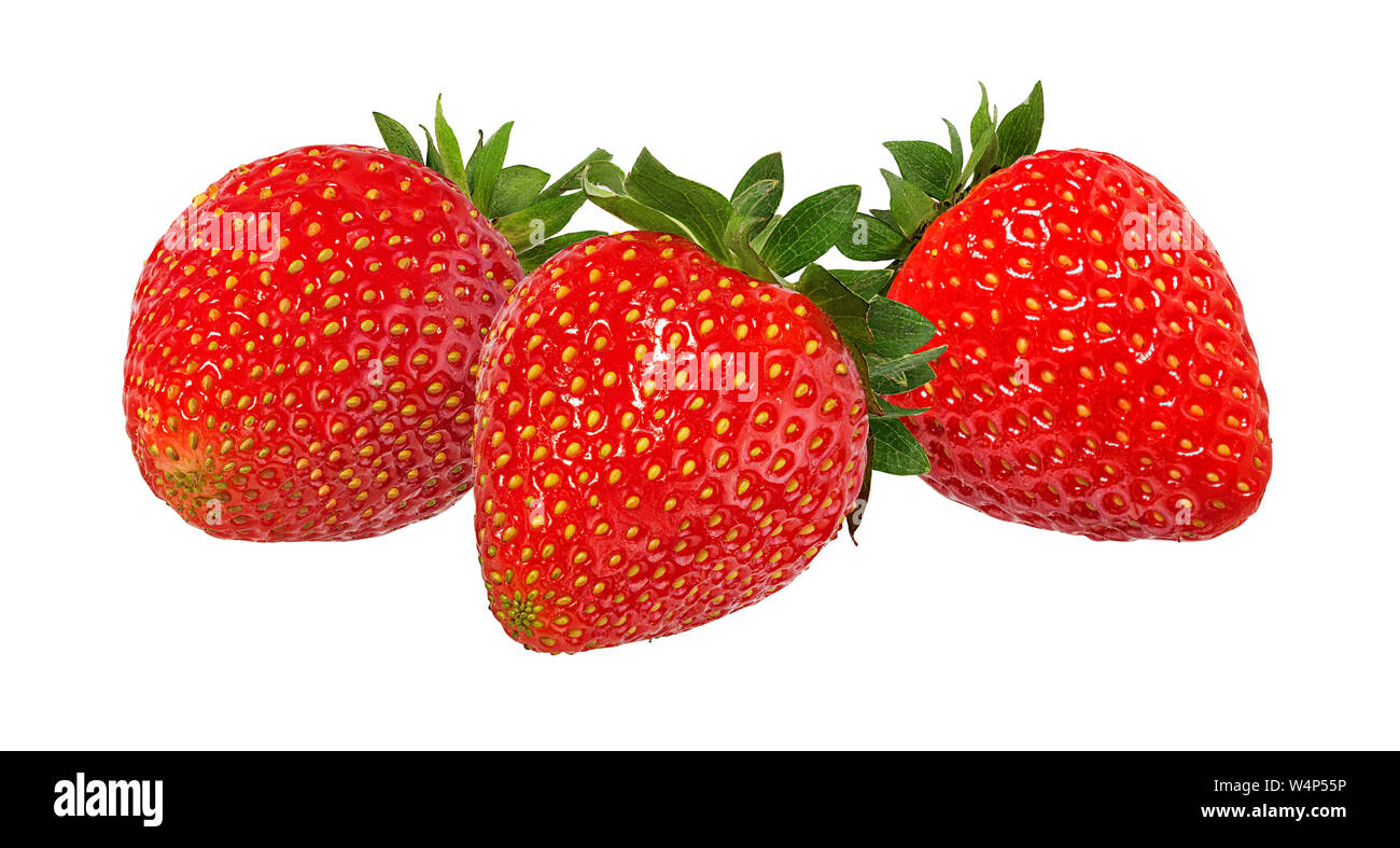 Strawberry isolated on white background Stock Photo - Alamy