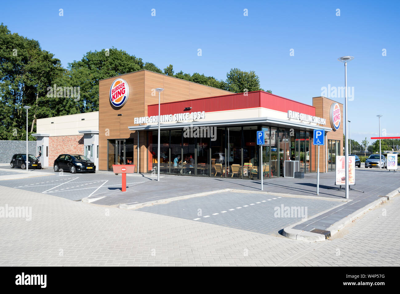 Burger King fast food restaurant in Spijkenisse, The Netherlands. Stock Photo