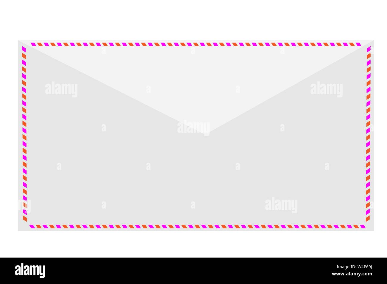 White vector postal envelope.Vector illustration Stock Vector